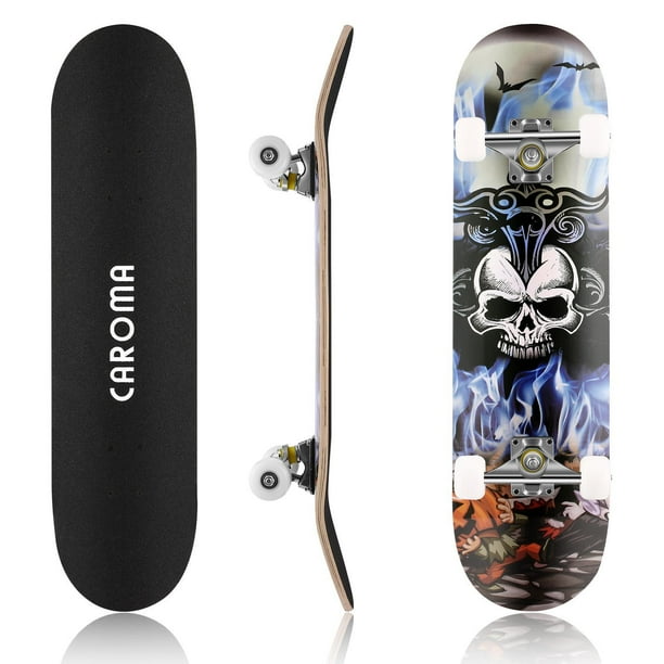 ChromeWheels 31 inch Skateboard Double Kick Skate Board Cruiser Longboard 8 Layer Maple Deck Skateboards for Kids and Beginners ChromeWheels 31 inch Skateboard Double Kick Skate Board Cruiser Longboard 8 Layer Maple Deck Skateboards for Kids and Beginners